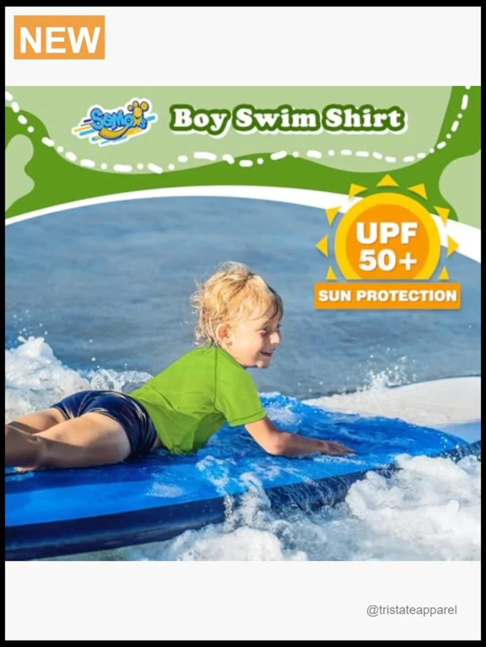 Boys Rash Guard Swim Shirt Short Sleeve UPF 50+ Quick Dry
